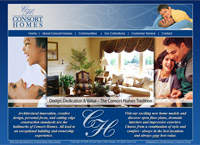 Consort Homes website screenshot