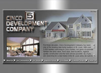 Cinco Homes website screenshot