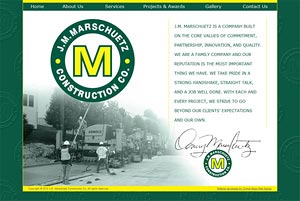 screenshot of J. M. Marschuetz Construction website